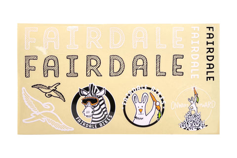 Fairdale Assorted 9pc. Sticker Pack (Black/White with Clear Back)