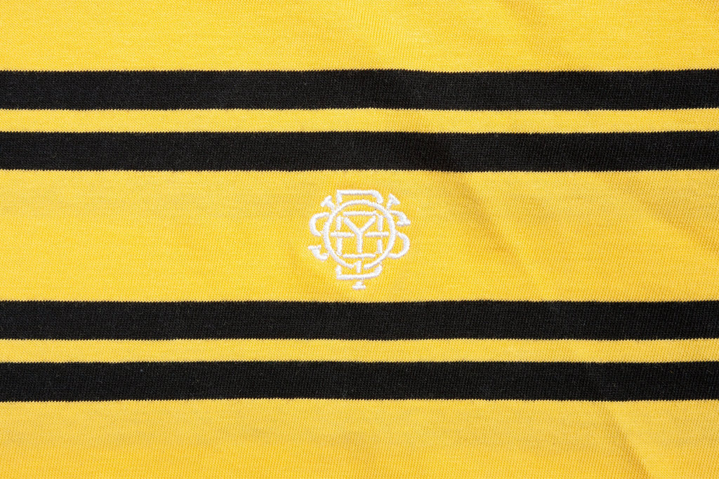 Odyssey Stitched Monogram Striped Tee (Yellow/Black)