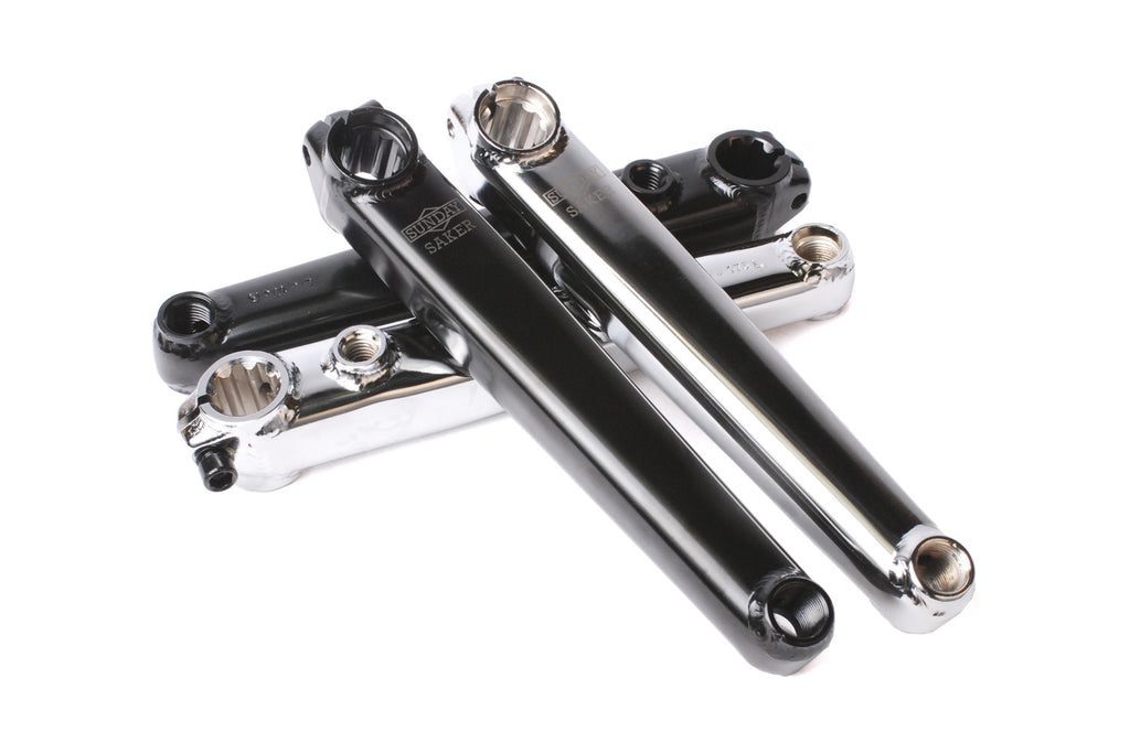 Sunday Saker v2 Cranks (Chrome w/Mid BB)