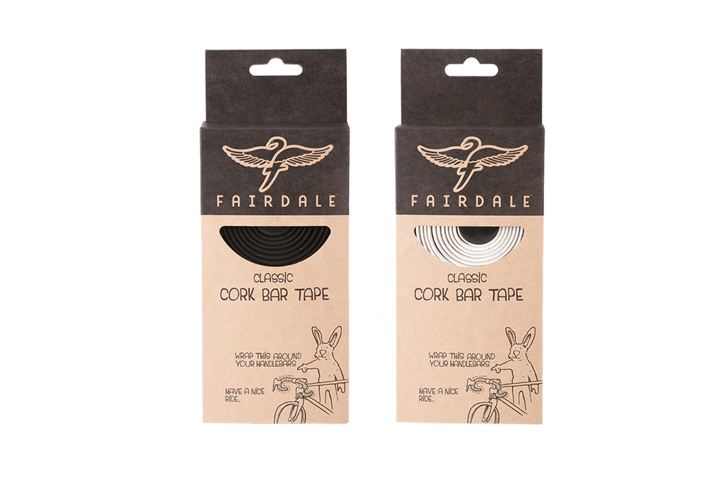 Fairdale Logo Classic Cork Handlebar Tape (Black or White)