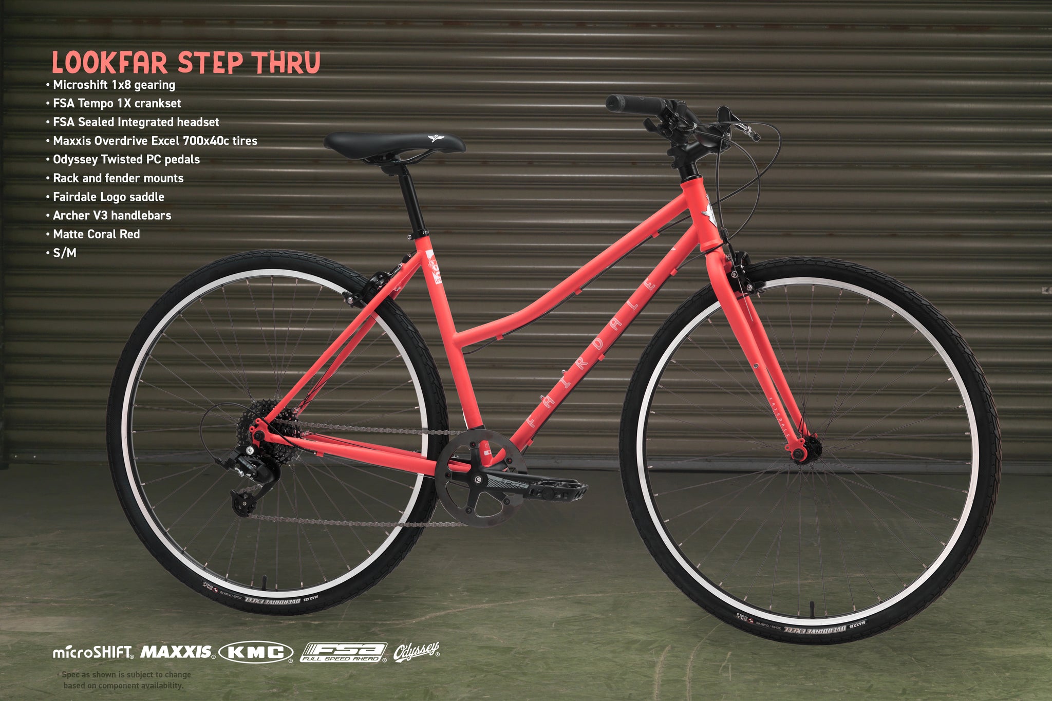 Fairdale Lookfar Step-Thru (Matte Coral Red in S/M) | Full Factory