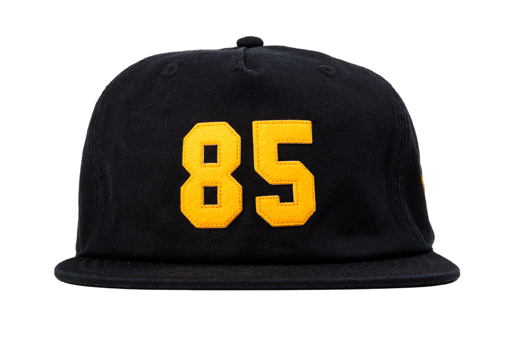 Odyssey '85 5-Panel Hat (Black w/ Golden Rod Felt Applique)