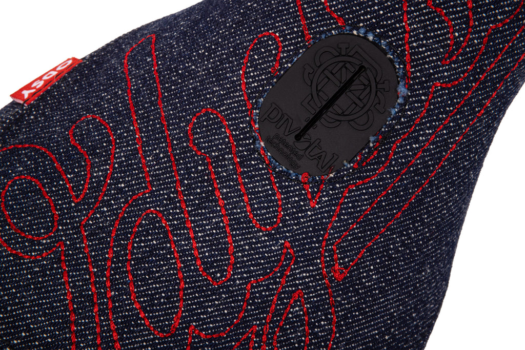 Odyssey Big Stitch Slim Seat (Denim with Red Embroidery)
