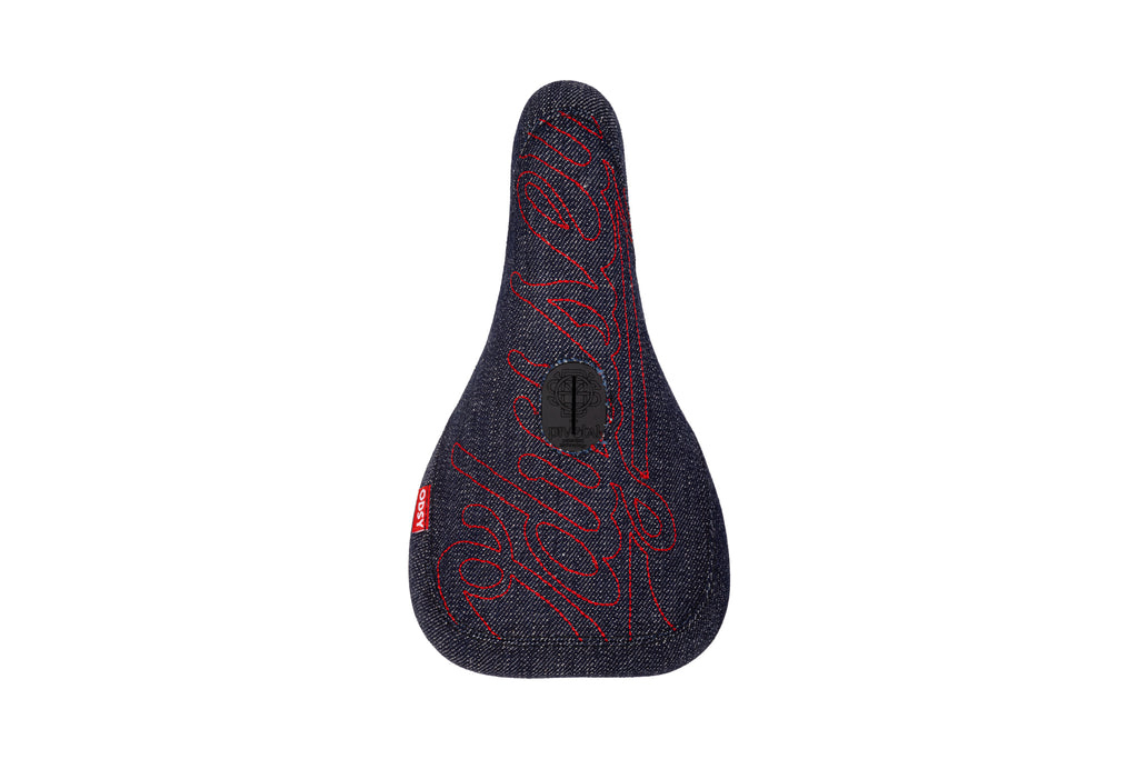 Odyssey Big Stitch Slim Seat (Denim with Red Embroidery)