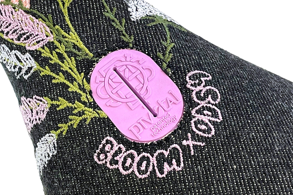 Odyssey x Bloom Fat Seat (Black Denim w/Floral Embroidery)