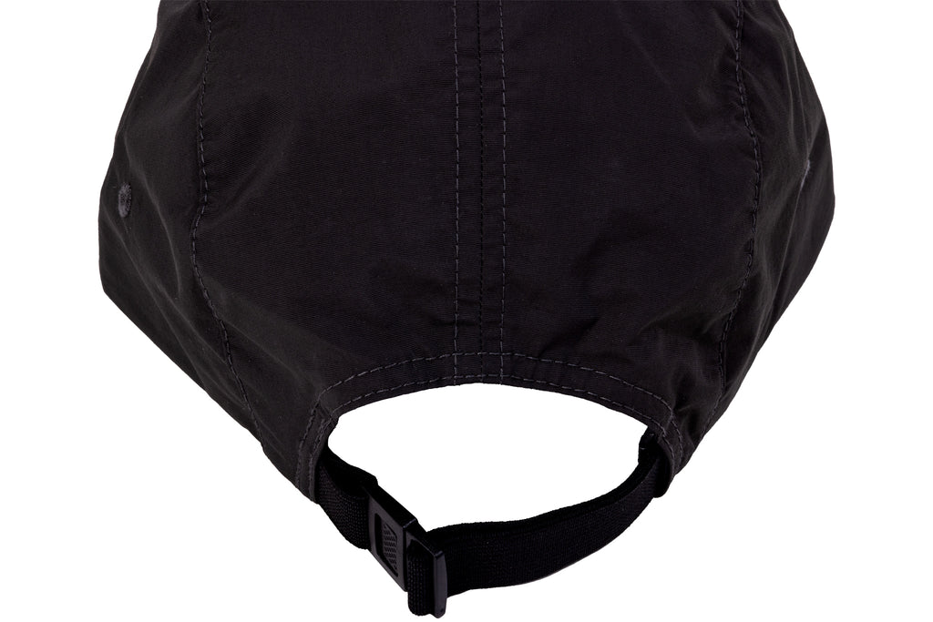 Odyssey Campus Nylon 5-Panel Camper Hat (Off-White/Black w/ Red Screen Print)