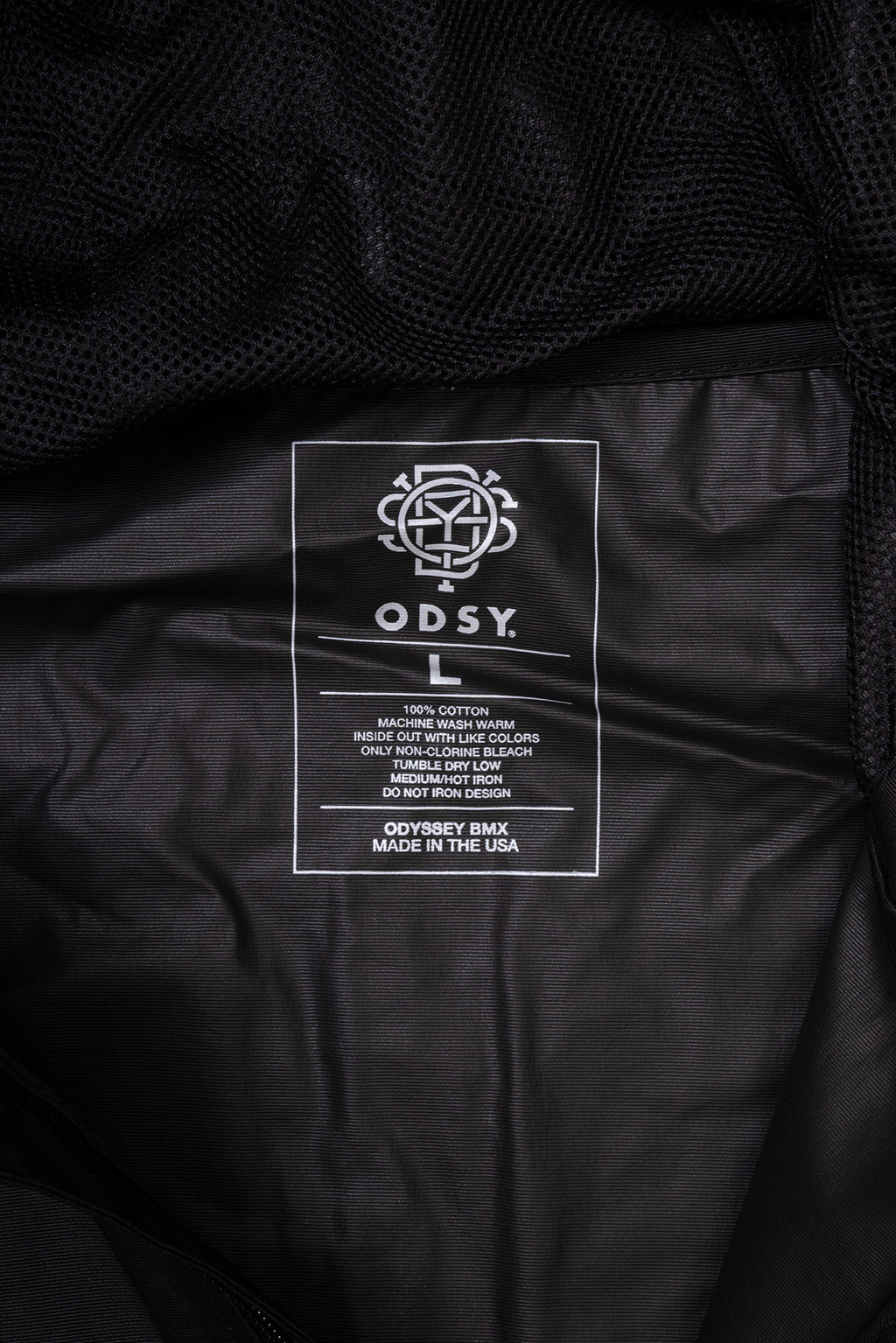 Odyssey Interlock Windbreaker Anorak Jacket (Black with Reflective Ink)