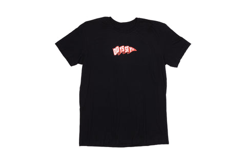 Odyssey Pennant Tee (Black with Red/White Ink)