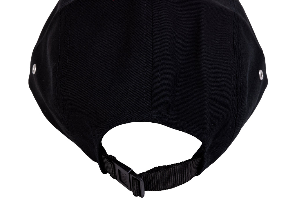 Sunday Classy Scribble 5-Panel Camper Hat (Black w/ Multicolor Embroidery)