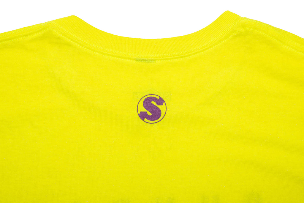Sunday High Wave Tee (Safety Green w/ Purple Ink)