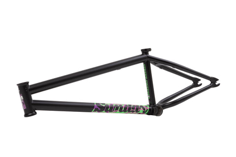 Sunday Street Sweeper Frame (Matte Black w/Purple and Green Flames)
