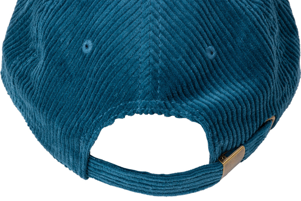 Sunday Badge 5-Panel Corduroy Hat (Atlantic Green with Yellow Embroidery)