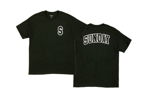 Sunday Blockhead ETC Tee (Forest Green w/ White Ink)
