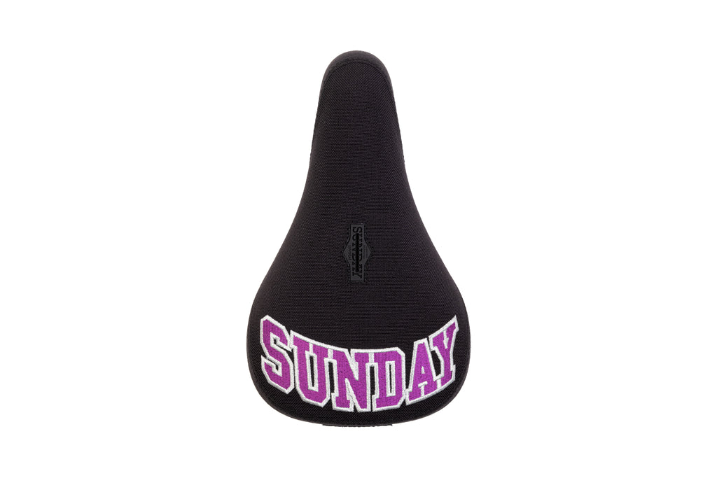 Sunday Blockhead Fat Seat (Black w/ Berry + Silver Embroidery)
