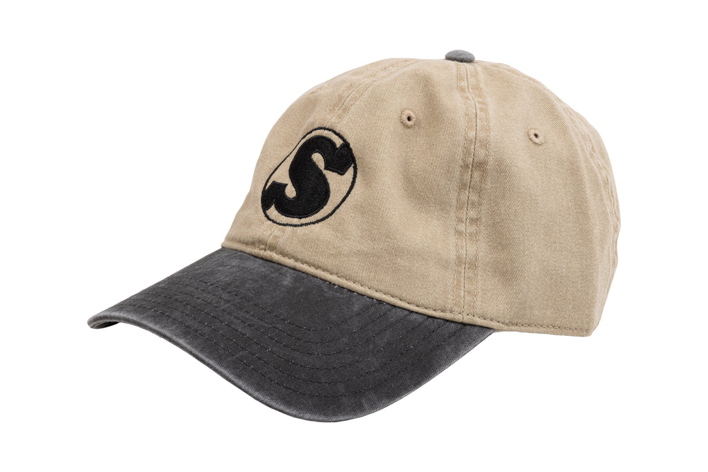 Sunday Badge 6-Panel Unstructured Hat (Tan/Black)