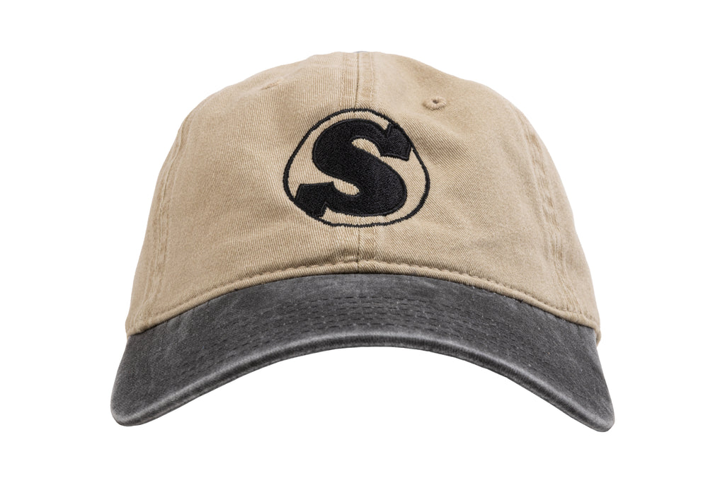 Sunday Badge 6-Panel Unstructured Hat (Tan/Black)