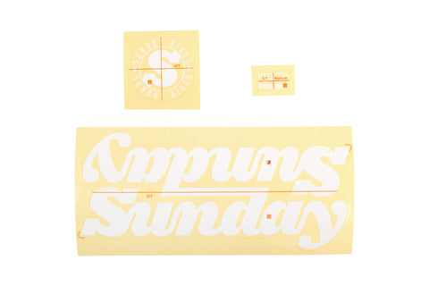 Sunday Complete Bike Sticker Kit (Gloss White)