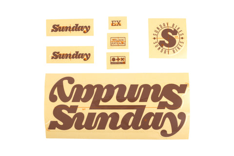 Sunday EX - Julian Arteaga Complete Bike Sticker Kit (Matte Brown)