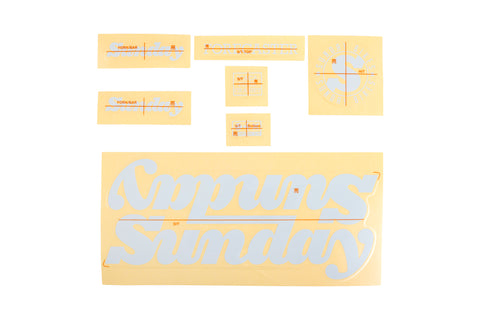 Sunday Forecaster Park - Maca Perez Grasset Complete Bike Sticker Kit (Gloss Light Blue)