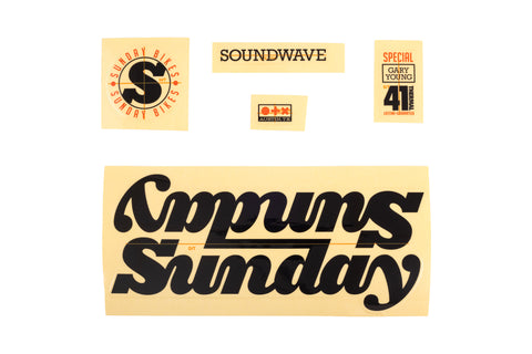 Sunday Soundwave Special - Gary Young Complete Bike Sticker Kit (Gloss Black/Orange)