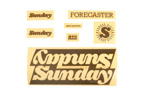 Sunday Forecaster - Broc Raiford Complete Bike Sticker Kit (Matte Dark Gold)