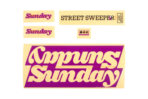Sunday Street Sweeper Frame Sticker Kit (Matte Magenta)
