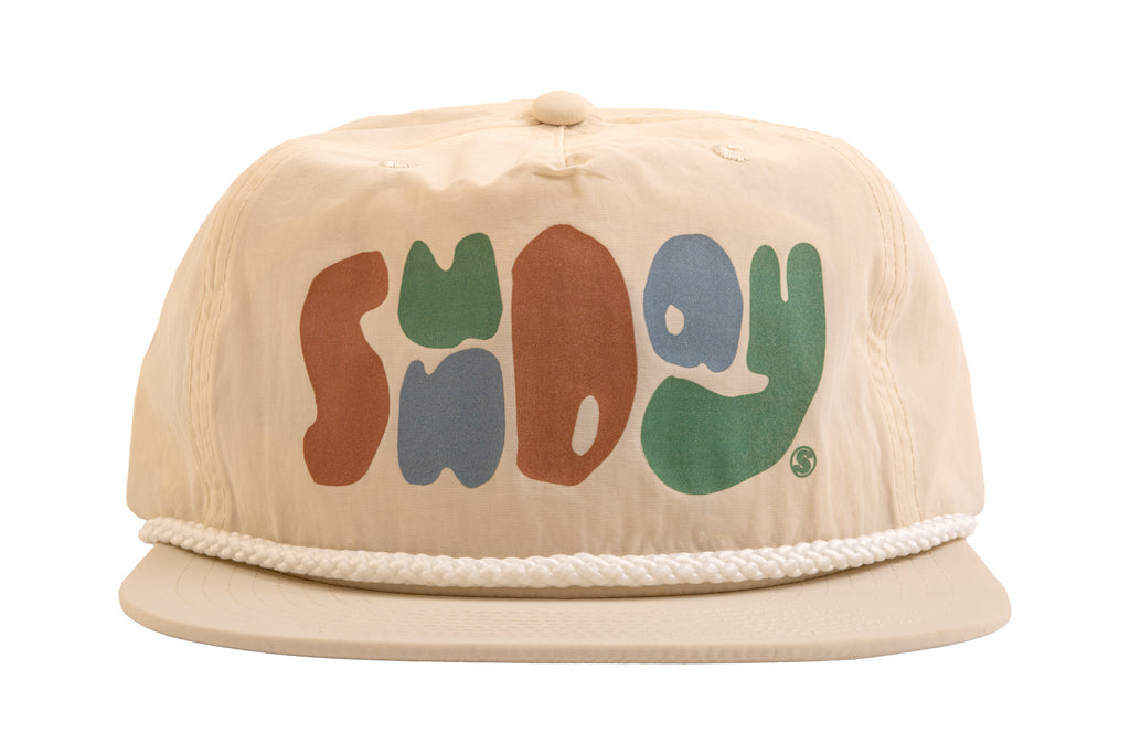 Sunday Papercuts Hat (Soft Khaki w/ Blue + Green + Orange Ink)