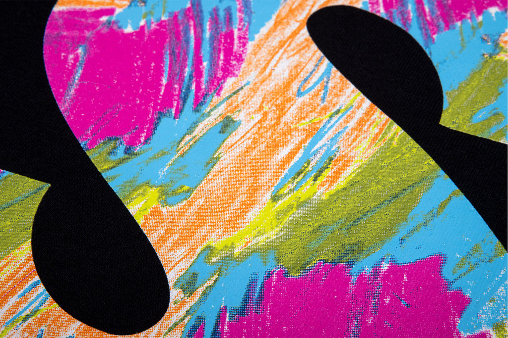 Sunday Scribble Badge Tee (Black w/ Multicolor Ink)