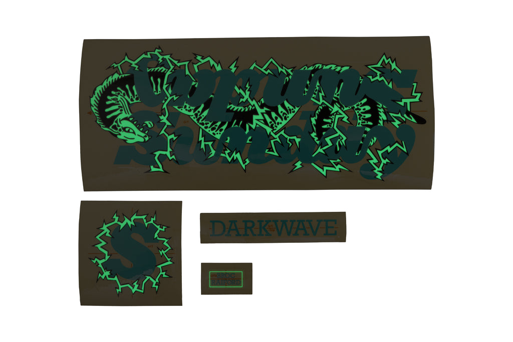 Sunday Darkwave Frame Sticker Kit (Matte White/Green - Glow in the Dark)