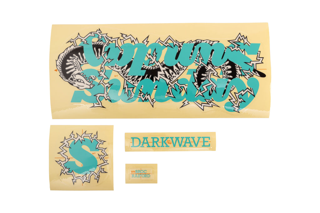 Sunday Darkwave Frame Sticker Kit (Matte White/Green - Glow in the Dark)