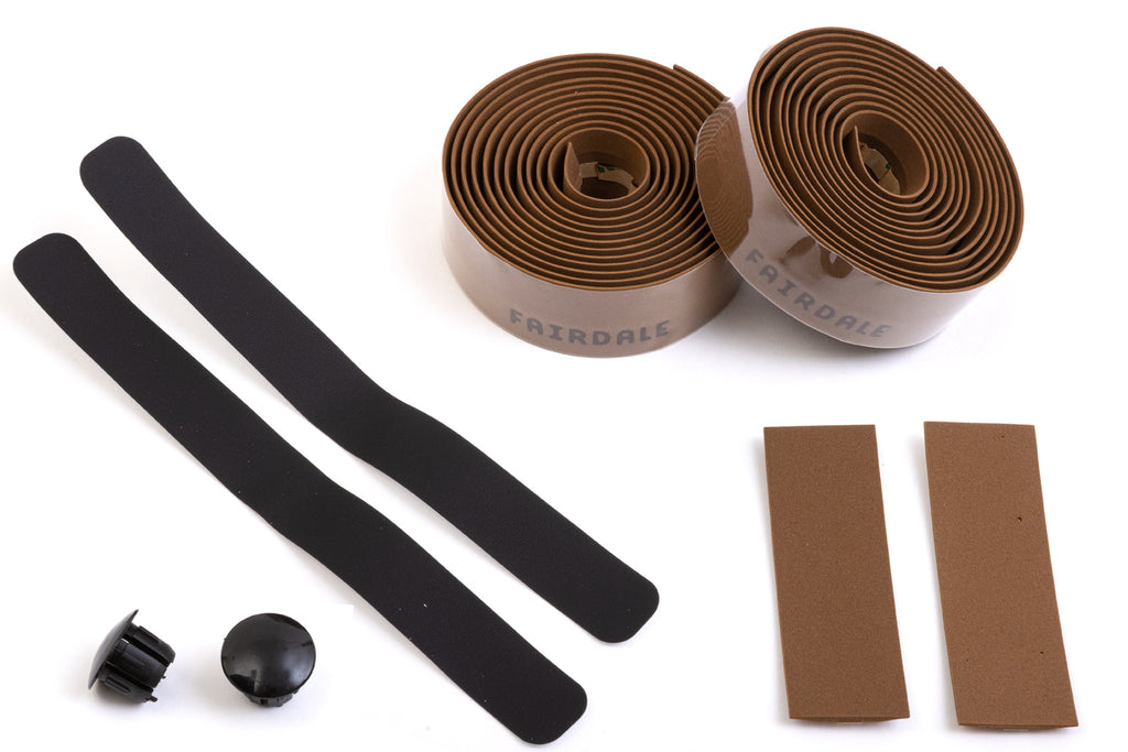 Fairdale Classic Logo Cork Handlebar Tape (Brown)