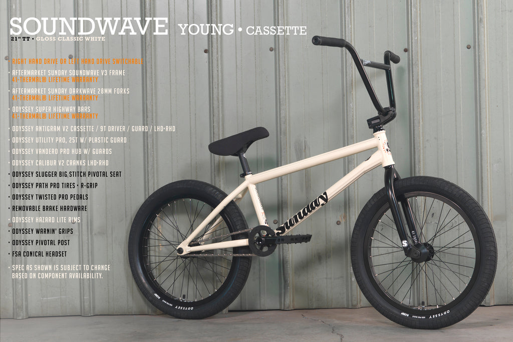 2022 Sunday Soundwave Cassette Special - Gary Young Signature (Gloss Classic White with 21" tt in RHD/ LHD)
