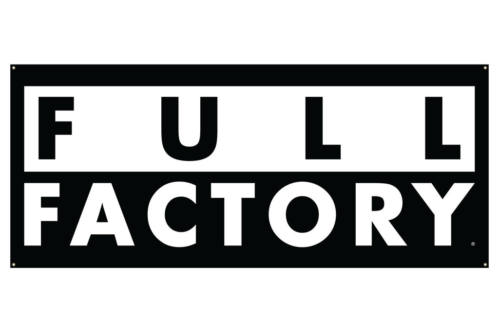 Full Factory Banner (7' x 3' Black/White)