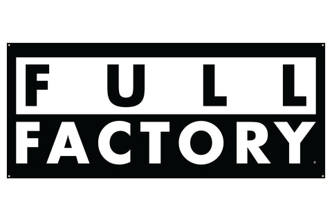 Full Factory Banner (7' x 3' Black/White)