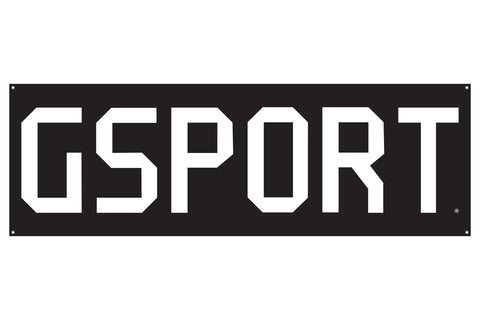 GSport Logo Banner - Black/White (6' x 2')