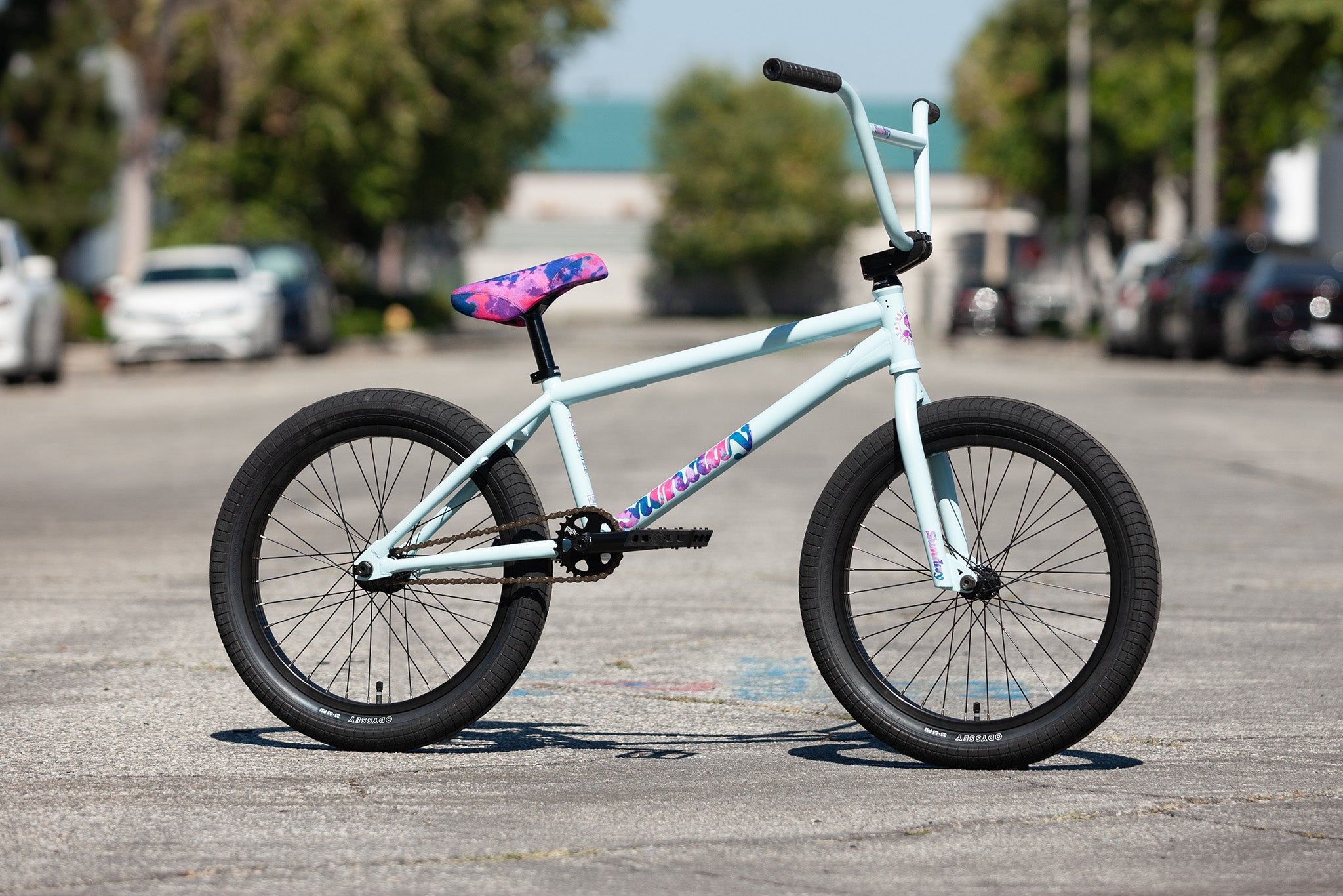 Tastiera ODYSSEY Aaron Ross V2 Per BMX: Set Di Manopole E Impugnature - Nero/Celeste