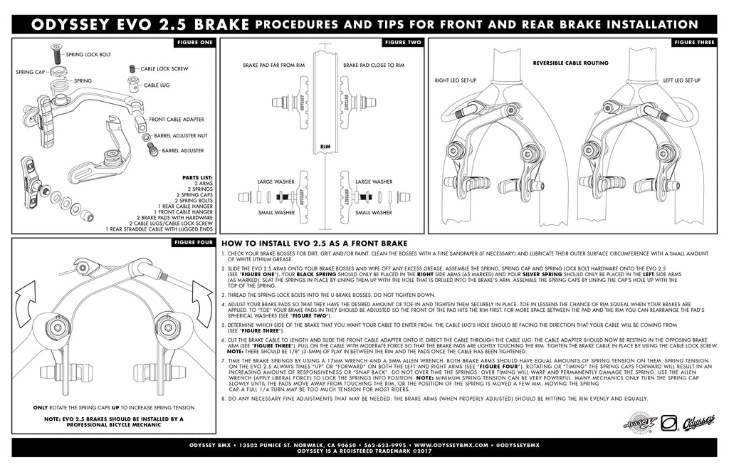 Odyssey Evo 2.5 Brake Kit (Black)