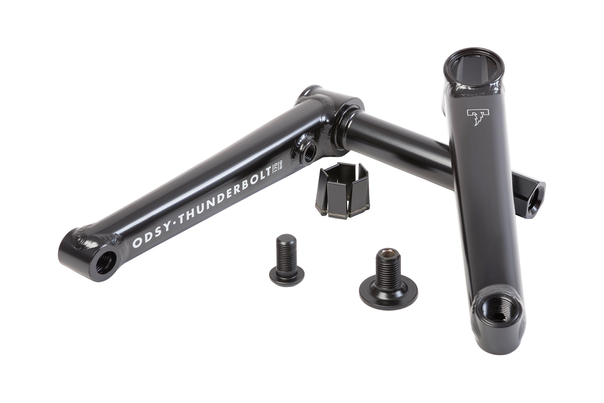 bmx ストリート　Odyssey クロモリクランク　LHD Odyssey Thunderbolt BMX Cranks (Rustproof Black) | Full Factory