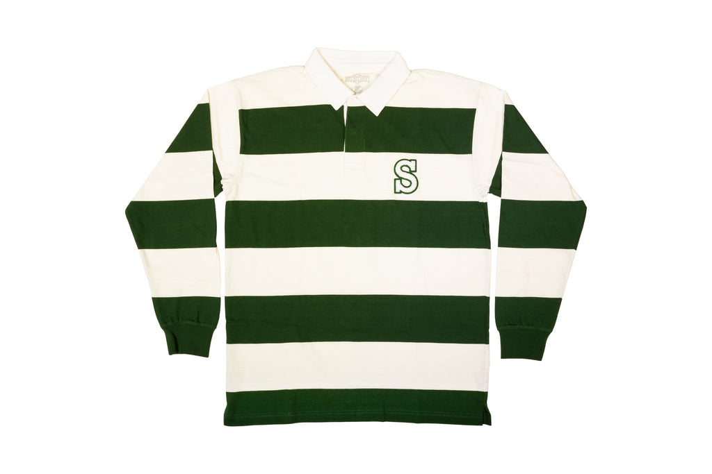 Sunday Game Rugby Long Sleeve (Off-White/Forest Green)